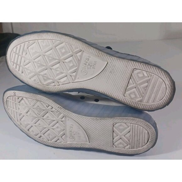 Men 14 Converse Chuck Taylor White Hi High Top Clear Translucent Blue Ice Soles - Picture 10 of 11